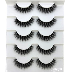 4/7 Pairs 25 mm 3d Mink Lashes Bulk Faux with Custom Box Wispy Natural Mink Lashes Pack Short Wholesales Natural False Eyelashes