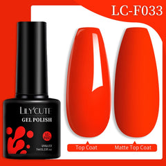 LILYCUTE 7ML Summer Neon Nail Gel Polish Gel Polish Semi Permanent Nail Art Manicure Soak Off LED UV Gel Nail Varnishes