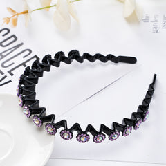 Fashion Pearl Non-Slip Rhinestone Hairbands Elastic Flower Women Hair Hoop Bands Headband Bezel Girls Hair Accessories Headdress