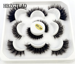 5-14Pairs Fluffy Lashes 10-25mm 3D Mink Lashes Long Thick Natural False Eyelashes Wholesale Lashes Vendors Makeup Mink Eyelashes