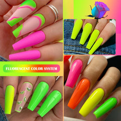 LILYCUTE 7ML Summer Neon Nail Gel Polish Gel Polish Semi Permanent Nail Art Manicure Soak Off LED UV Gel Nail Varnishes