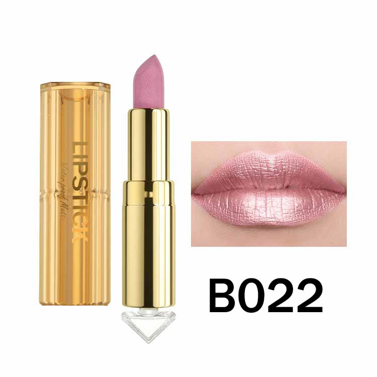 12 Colors Korea Matte Glitter Lipstick Pink Nude Matte Gliter Waterproof Kissproof Glitter Flip Lipstick Orange Dropshipping