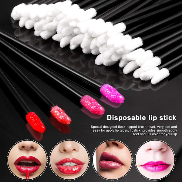 50/100/300/500pcs Eyebrow Eyelash Brushes Eyelash Spoolies Mascara Wands Disposable Applicator for Eyelash Extension Makeup Tool