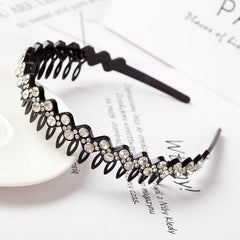 Fashion Pearl Non-Slip Rhinestone Hairbands Elastic Flower Women Hair Hoop Bands Headband Bezel Girls Hair Accessories Headdress