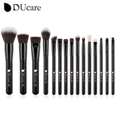 DUcare Black Makeup Brushes 8-32Pcs Brush for Makeup Foundation Eyeshadow Synthetic Goat Pony Hair Professional makeup brush Set