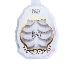 Natural False Eyelashes 4pairs 3D Faux Mink Eyelash Wispy Fluffy Soft Extension Hand Made Short Light Fake Lashes Makeup Tools